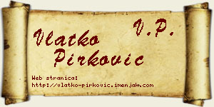 Vlatko Pirković vizit kartica